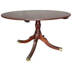 Antique 19th Century English Regency period oval mahogany breakfast table 