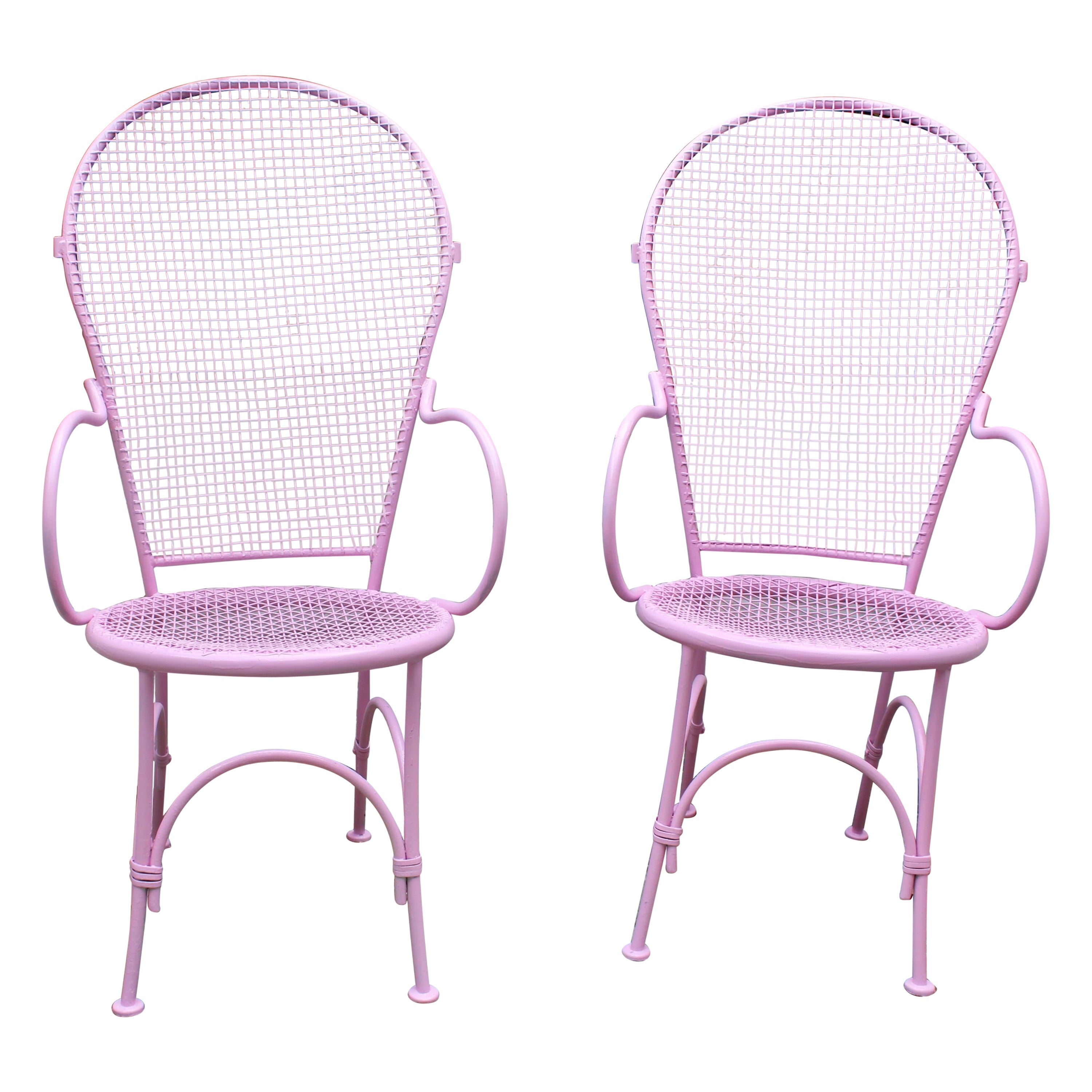 Paire de fauteuils Russell Woodard à haut dossier vintage et modernes du milieu du siècle dernier en vente