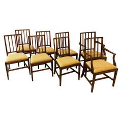 18th Century Style Georgian English Mahogany Dining Chairs Mahogany with inlay
