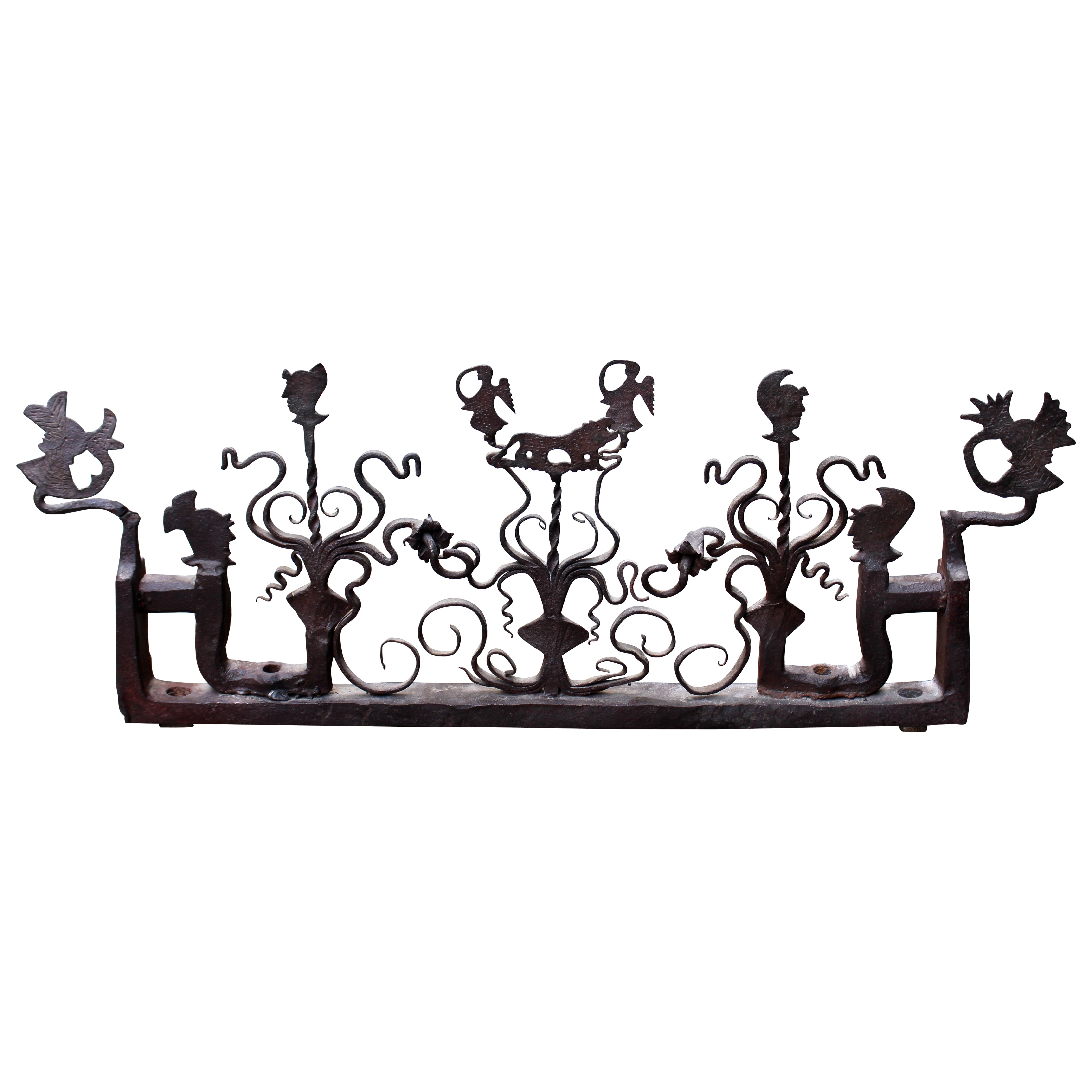 19th Century Wrought Iron Fence Fragment