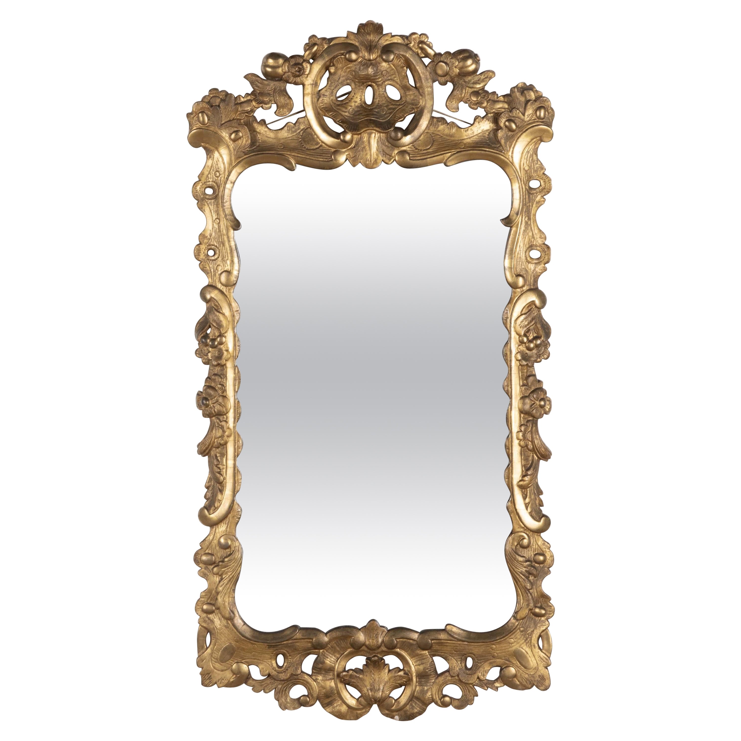 18th Century Irish Carved Giltwood Mirror For Sale