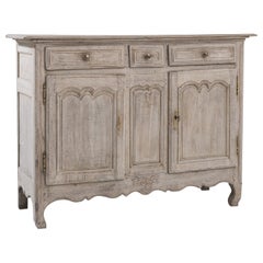 19th Century French Bleached Oak Buffet