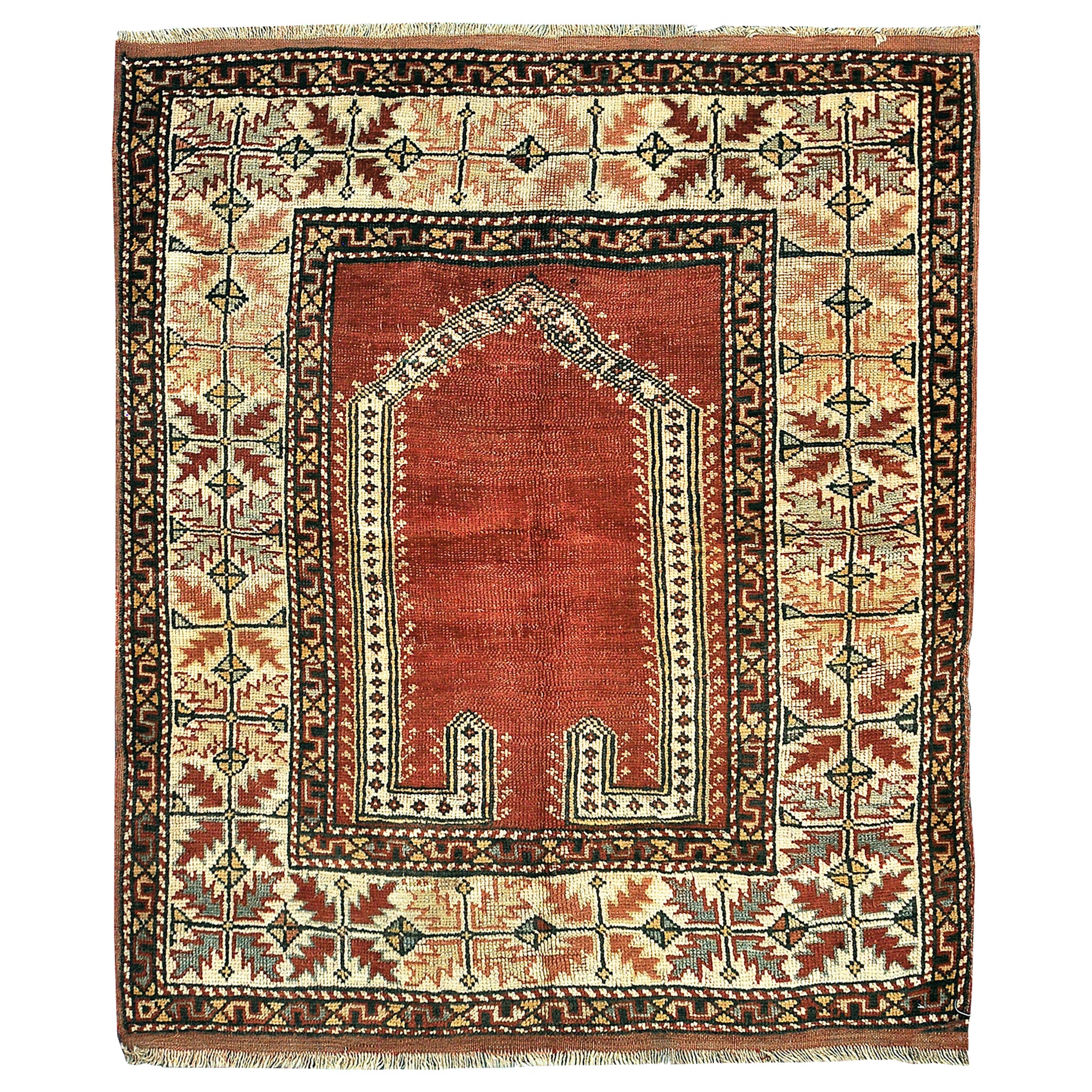Vintage Turkish Anatolian Square Rug For Sale
