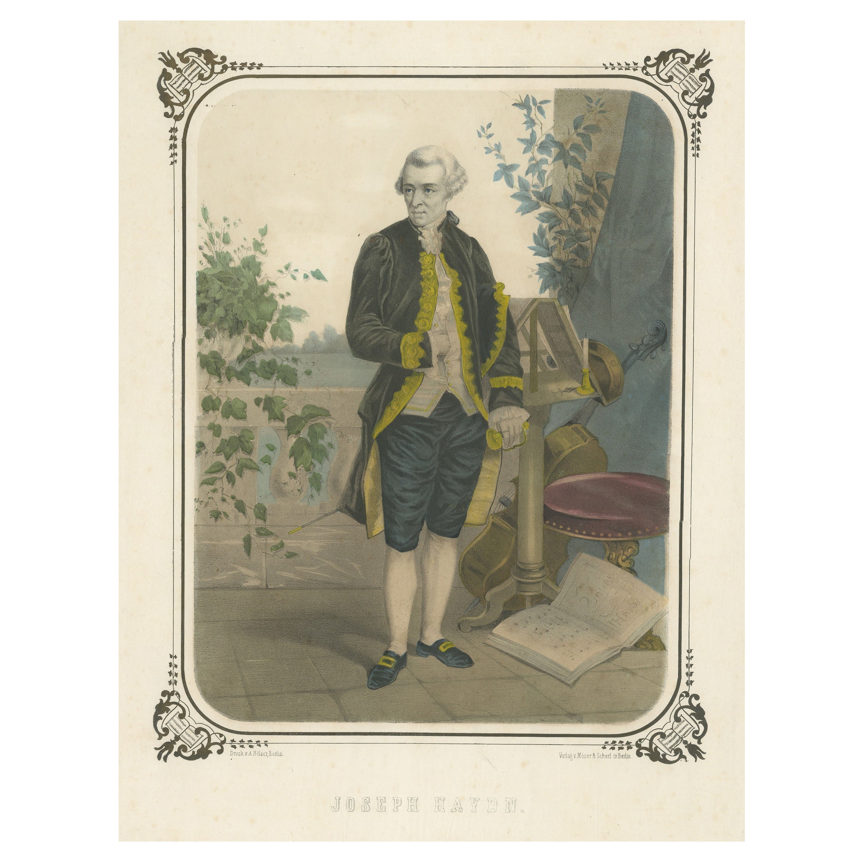 Antique Portrait of Franz Joseph Haydn For Sale