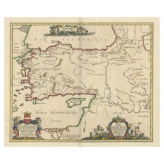 Antike Karte der Region, die bei der Eroberung von Cyrus dem Großen