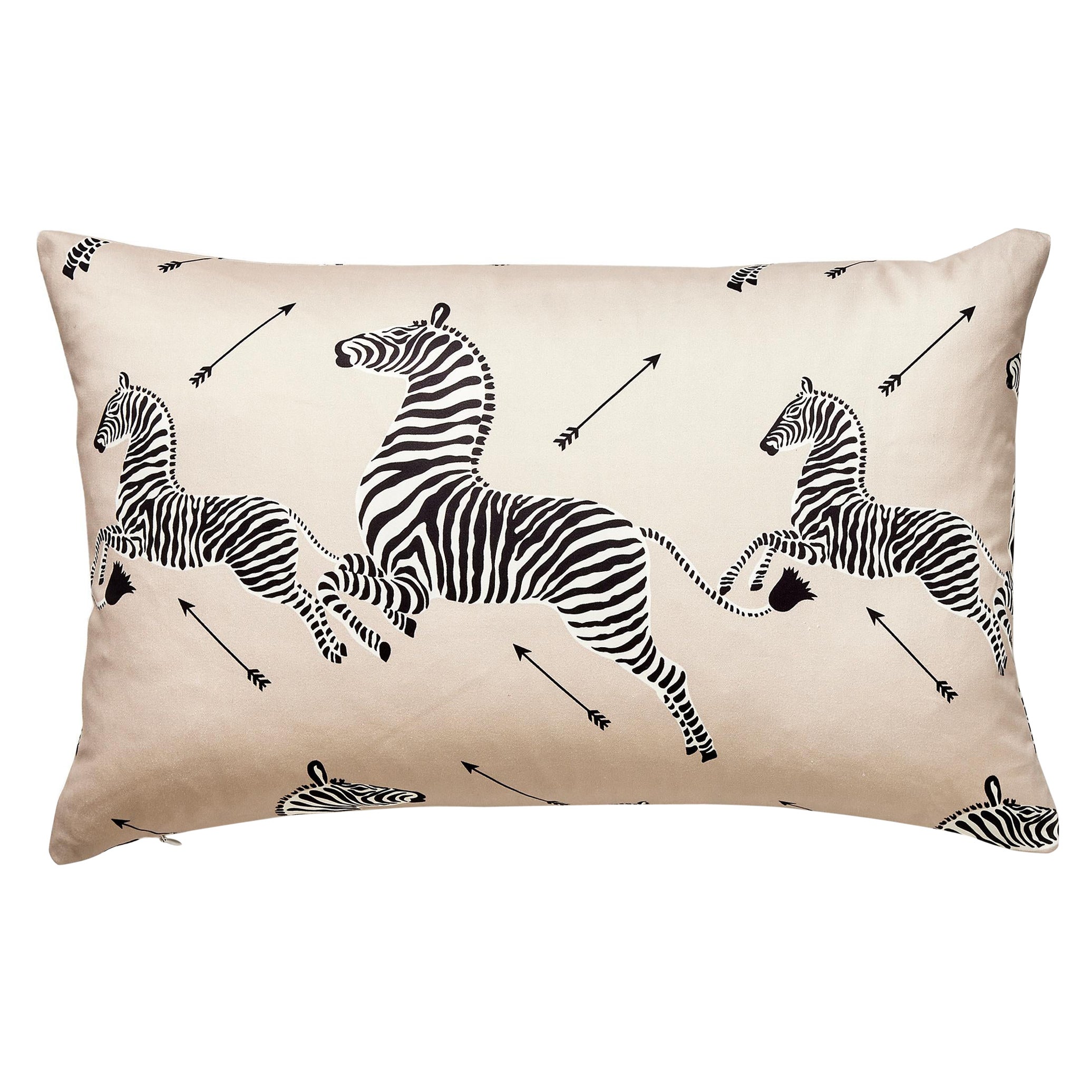 Zebras Petite Lumbar Pillow For Sale