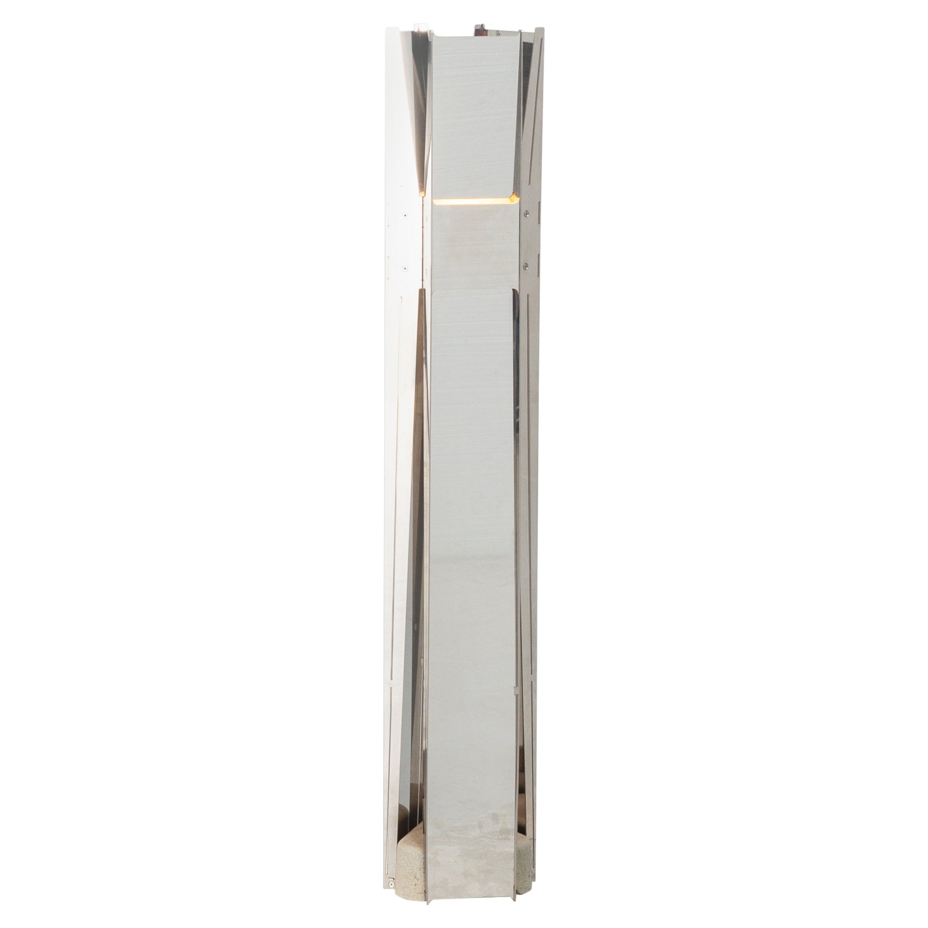 Contemporary Floor Lamp 'Vector' by A-N-D, Polished Steel For Sale