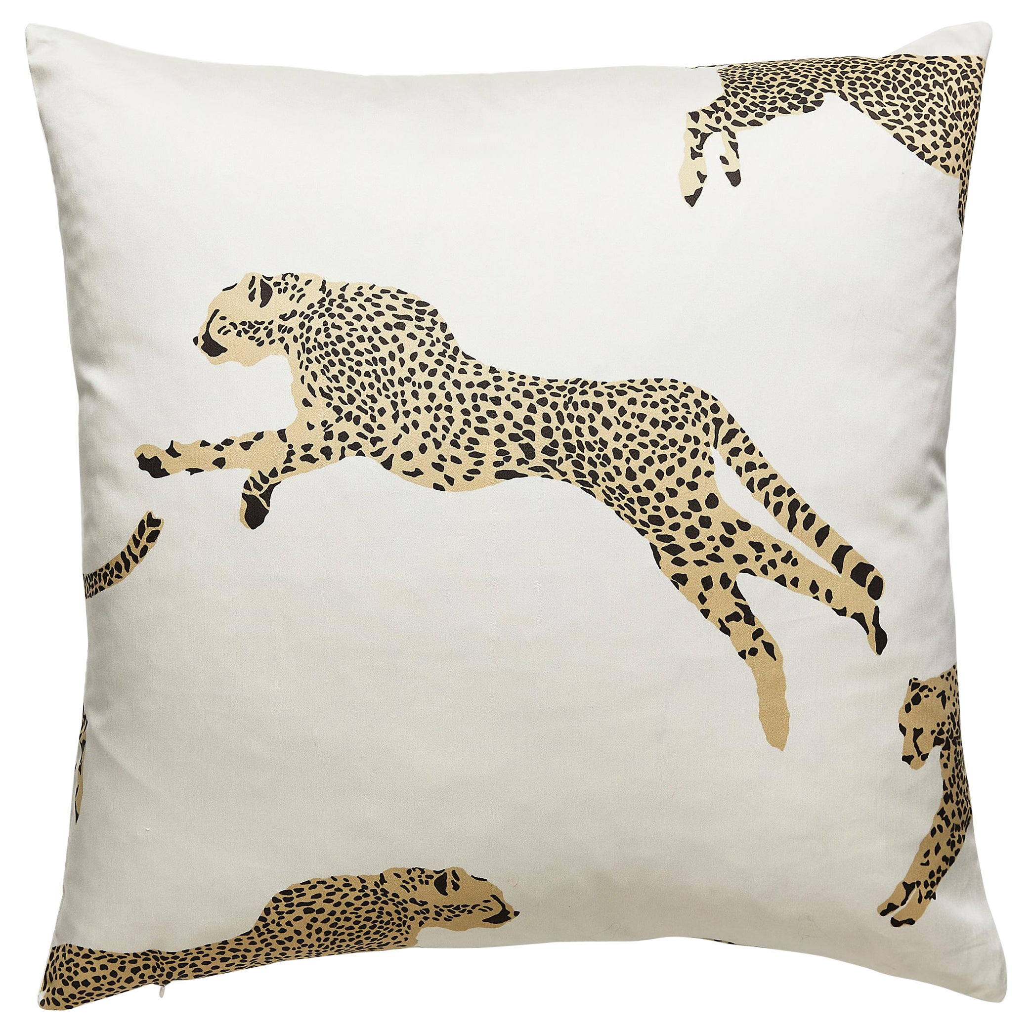 Leaping Cheetah Pillow For Sale