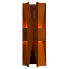 Contemporary Table Lamp 'Vector' by A-N-D, Weathered Steel