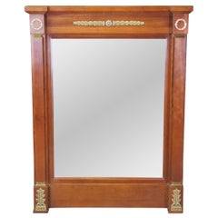 Used Harden French Empire Egyptian Revival Solid Cherry Beveled Glass Mirror