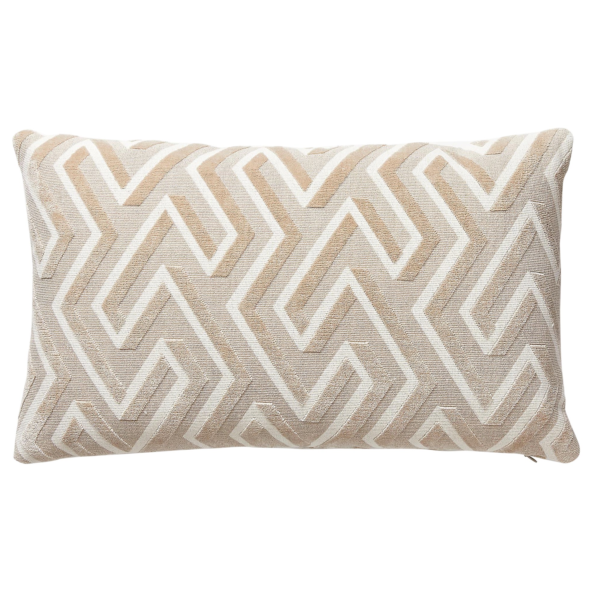 Maze Velvet Lumbar Pillow For Sale