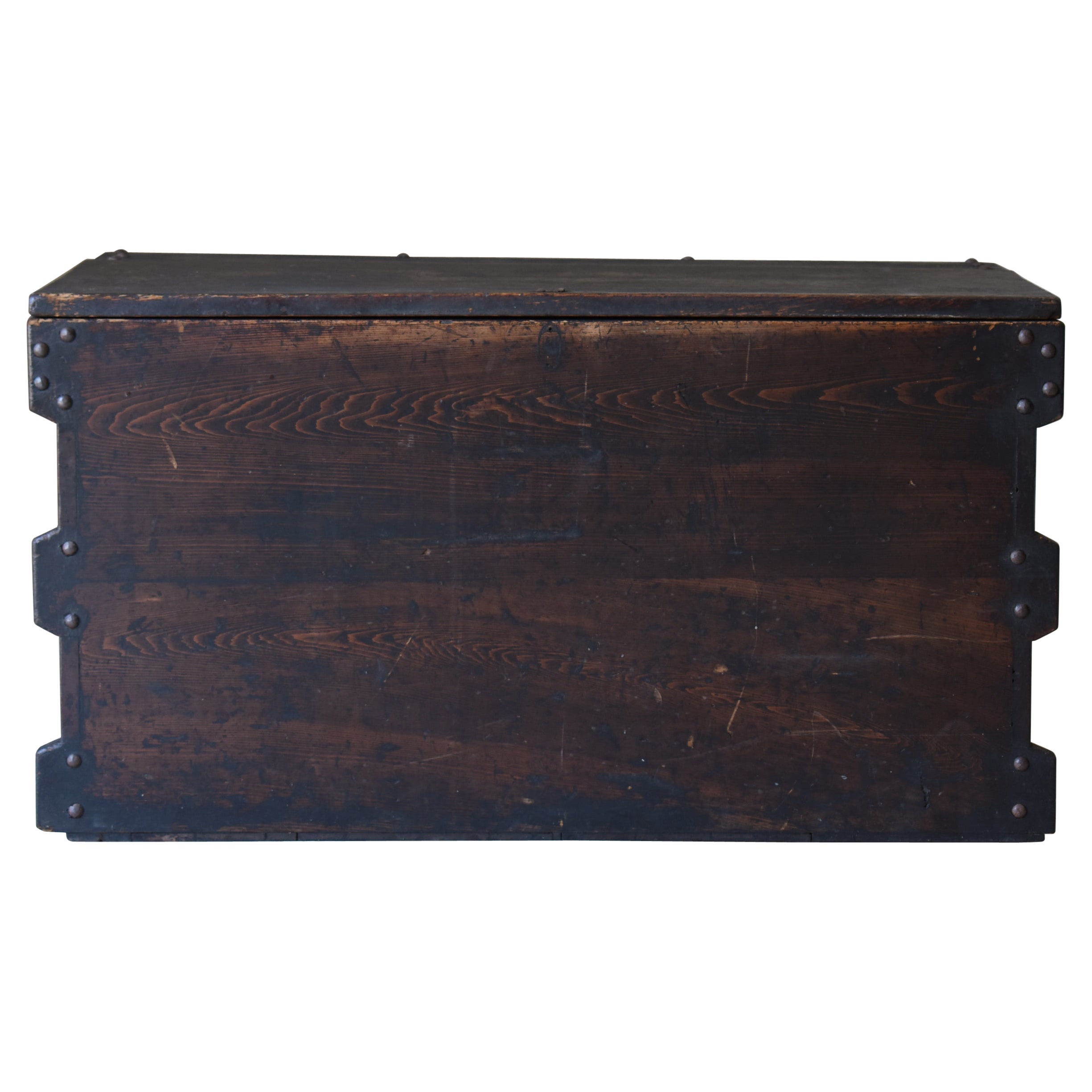 Japanese Antique Storage Box 1860s-1900s / Tansu Sofa Table Wabisabi