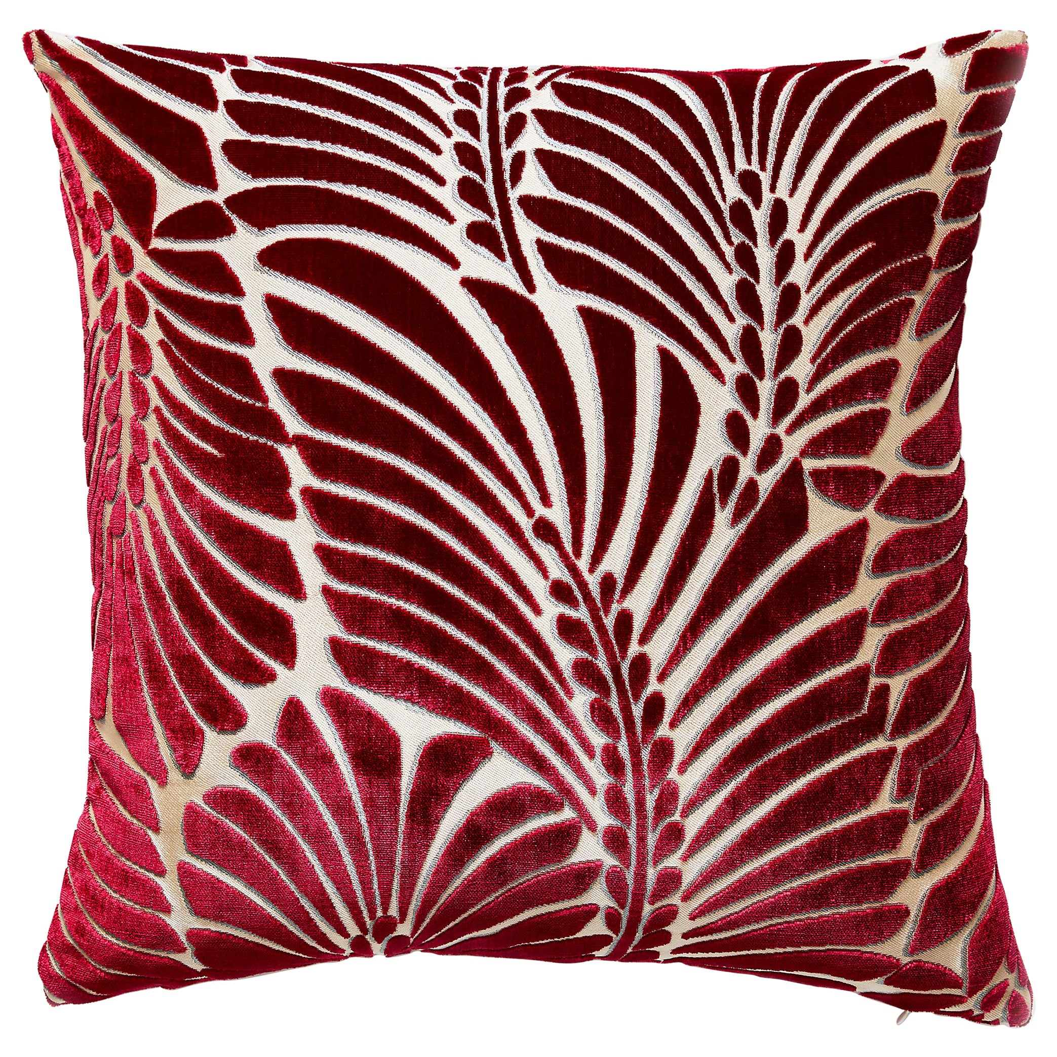 Plumes Silk Velvet Pillow For Sale