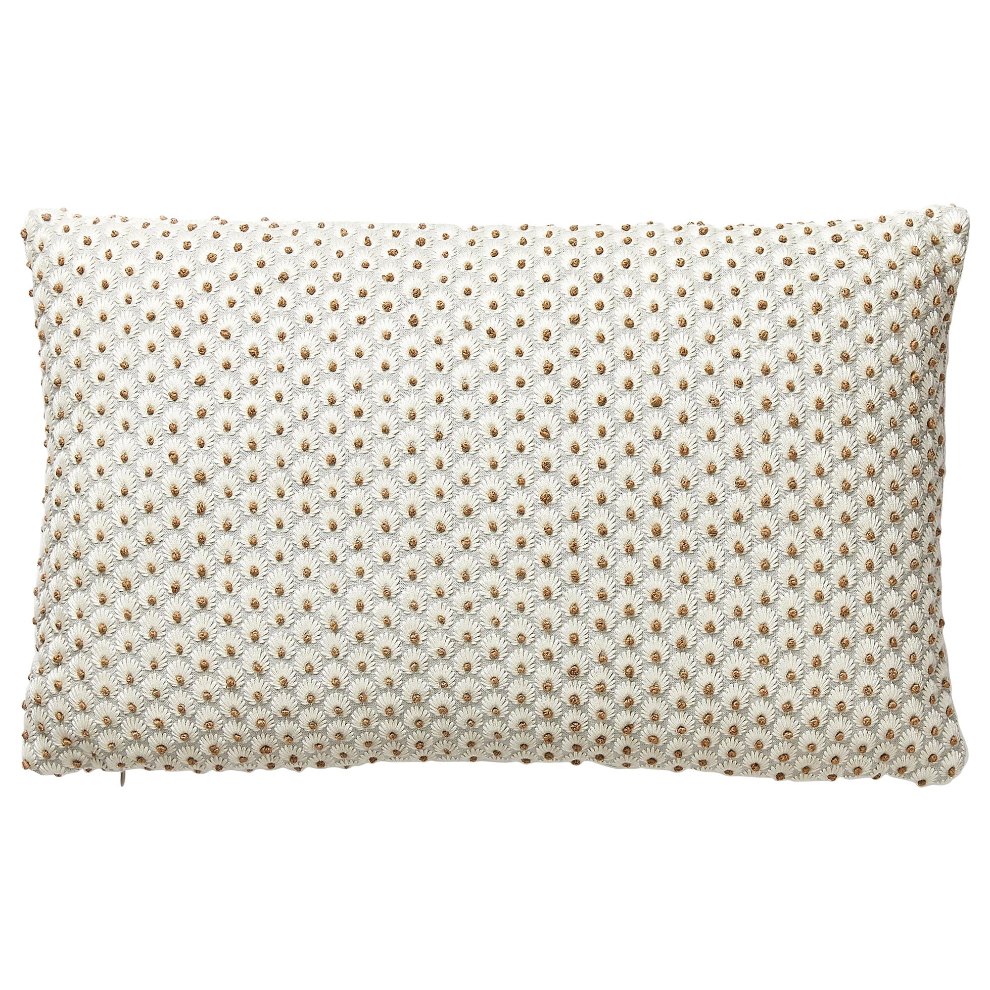 Fleur Embroidery Lumbar Pillow