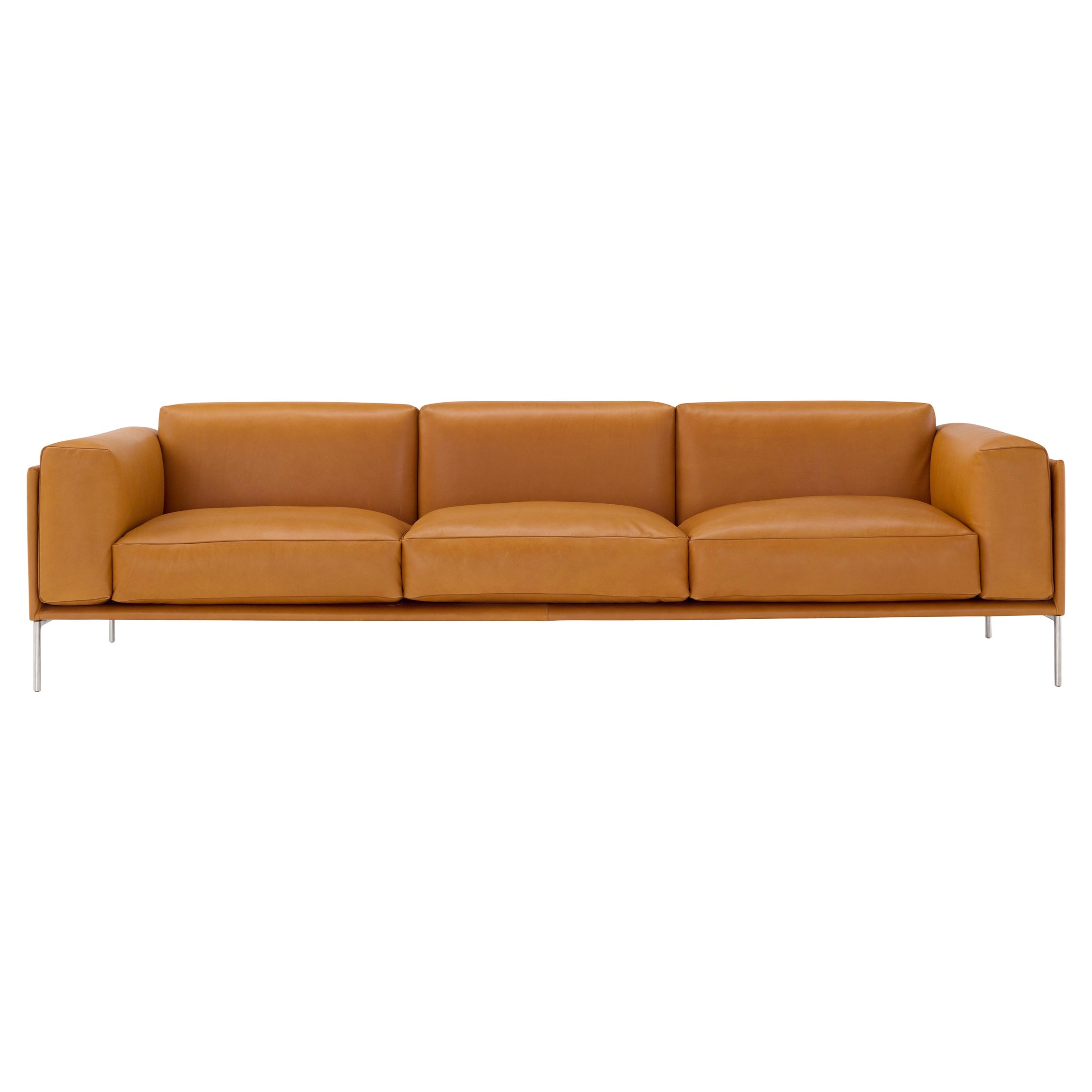 Contemporary Leather Sofa 'Giorgio' by Amura Lab, Daino 02