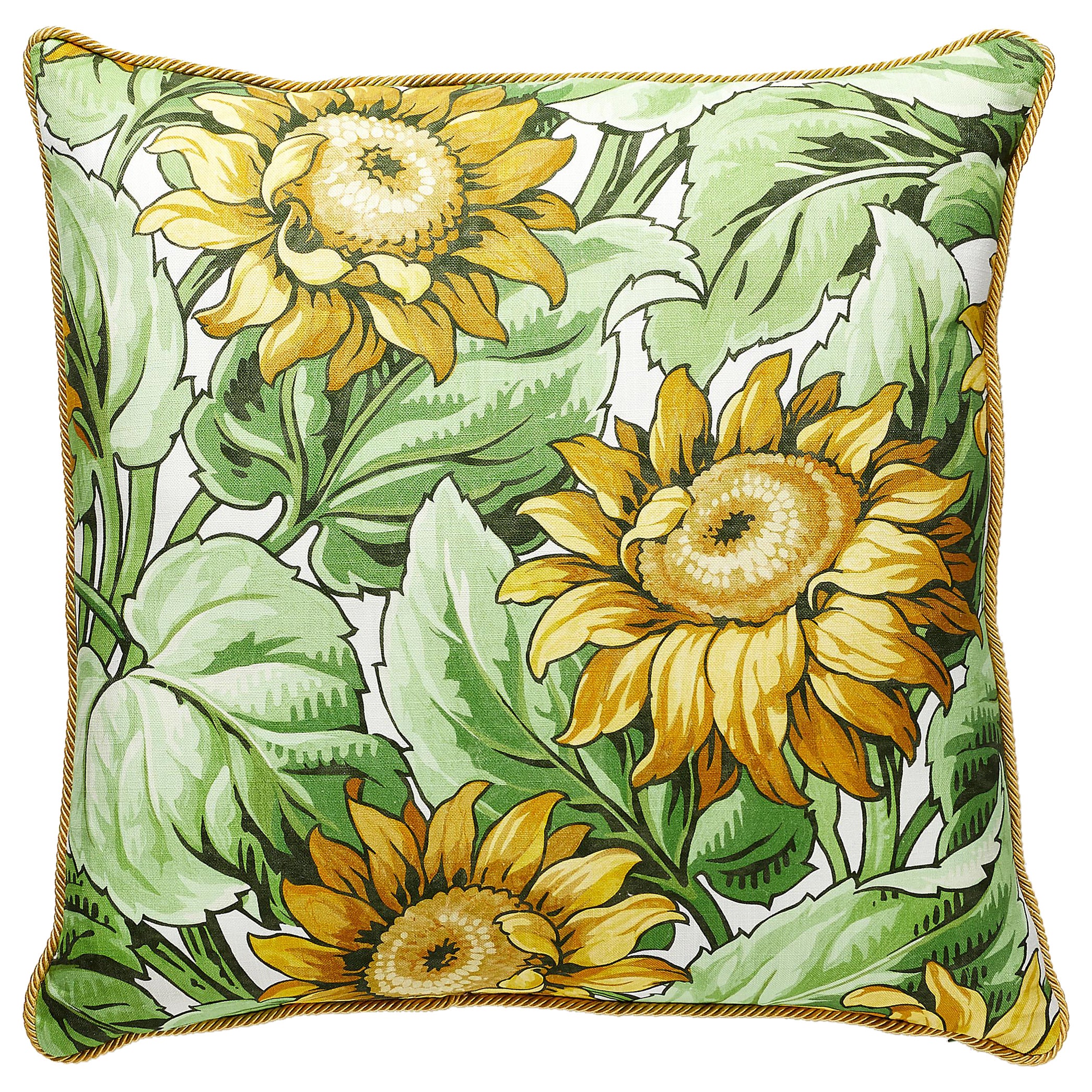 Sunflower Print Pillow For Sale