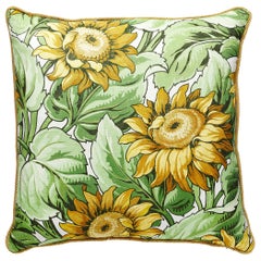 Sunflower Print Pillow