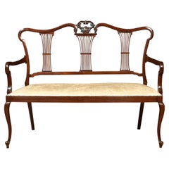 Used Carved mahogany framed settee