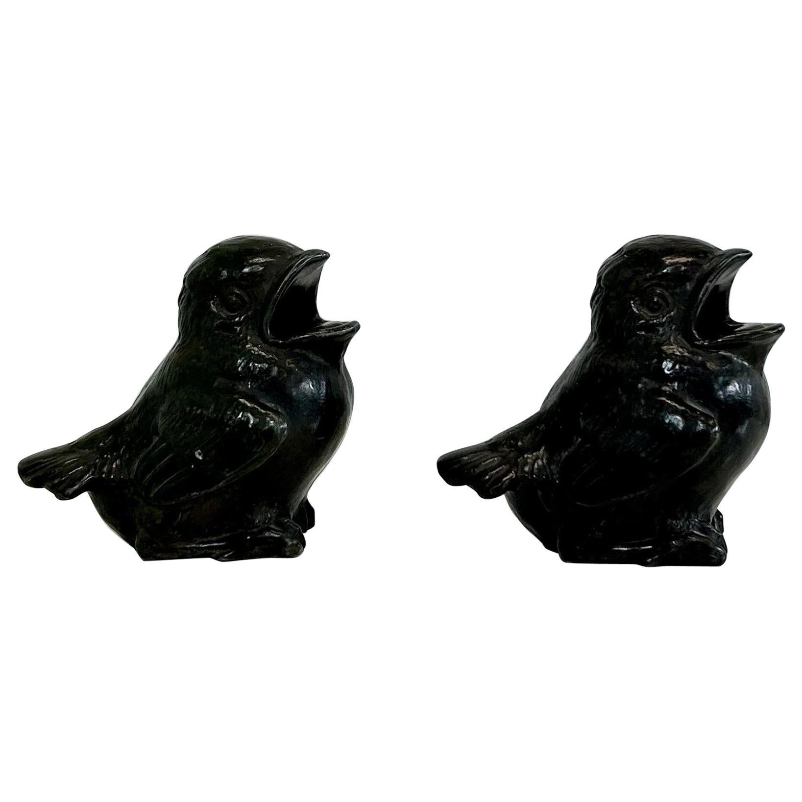 A set of birds by Just Andersen, 1930s, Denmark For Sale
