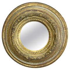 18th Century French Rococo Circular Gold Gesso Mirror
