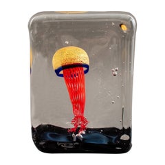 Seguso Viro Glass Jellyfish Aquarium Block