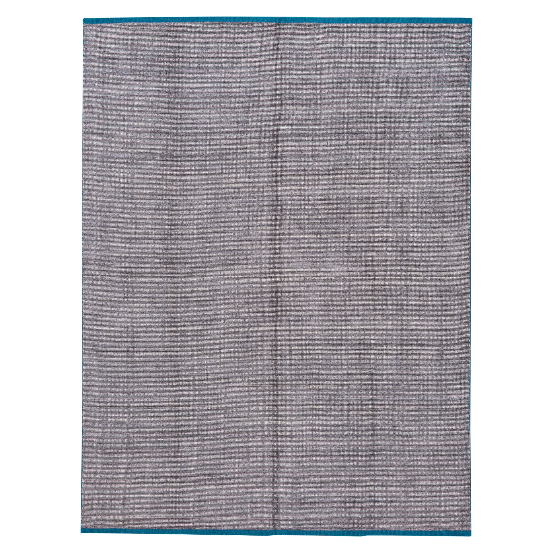 Modern Gray Indian Loop/Cut Wool Rug Handmade By Apadana For Sale