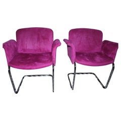 Vintage 1970’s Set of Two Marcello Cuneo for Mobel Italia Chairs