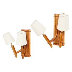French Bamboo Sconces