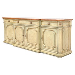 Karges Französisches Regency Louis XVI Handbemaltes Sideboard oder Barschrank