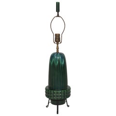 Emerald Green Atomic Style Table Lamp