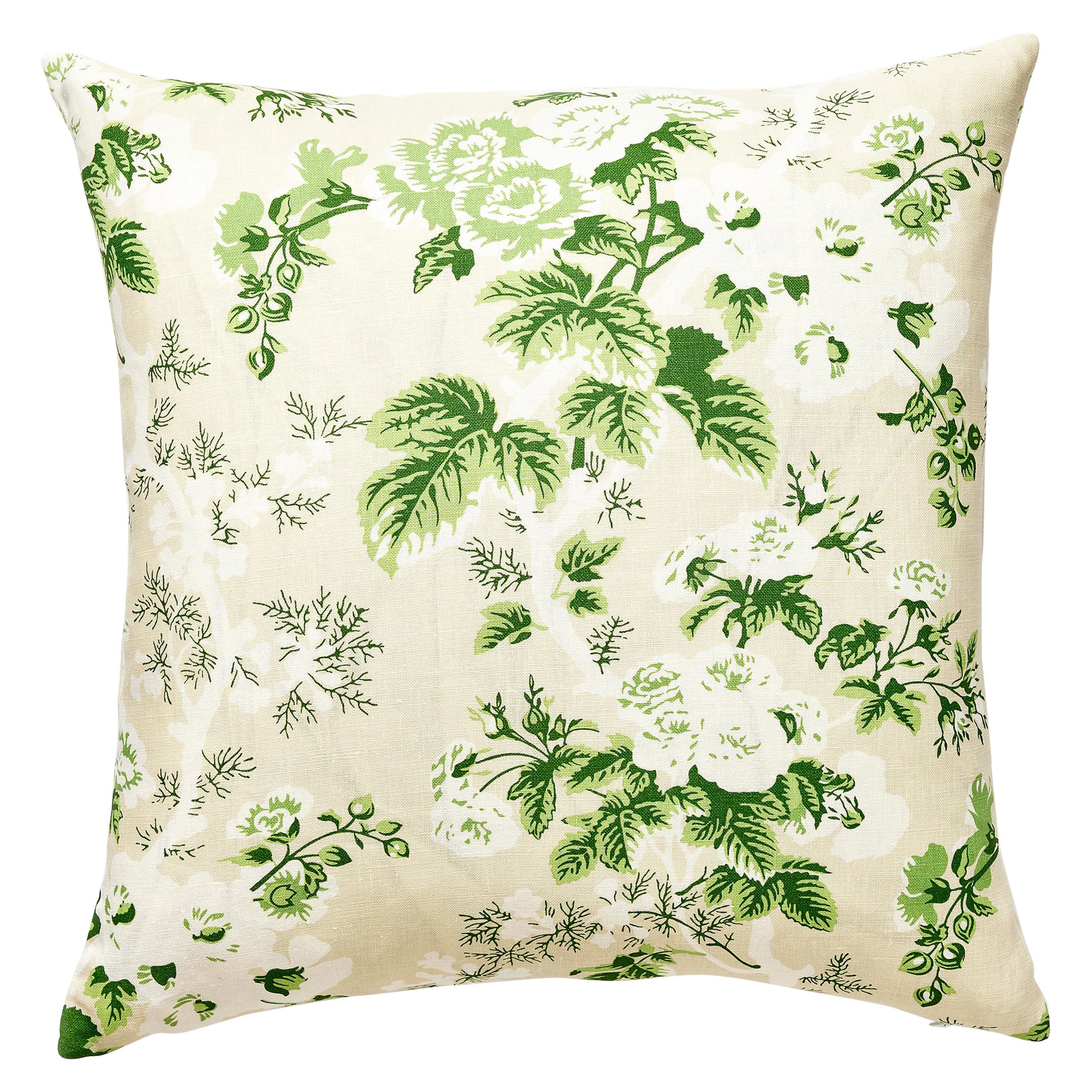Ascot Linen Print Pillow For Sale