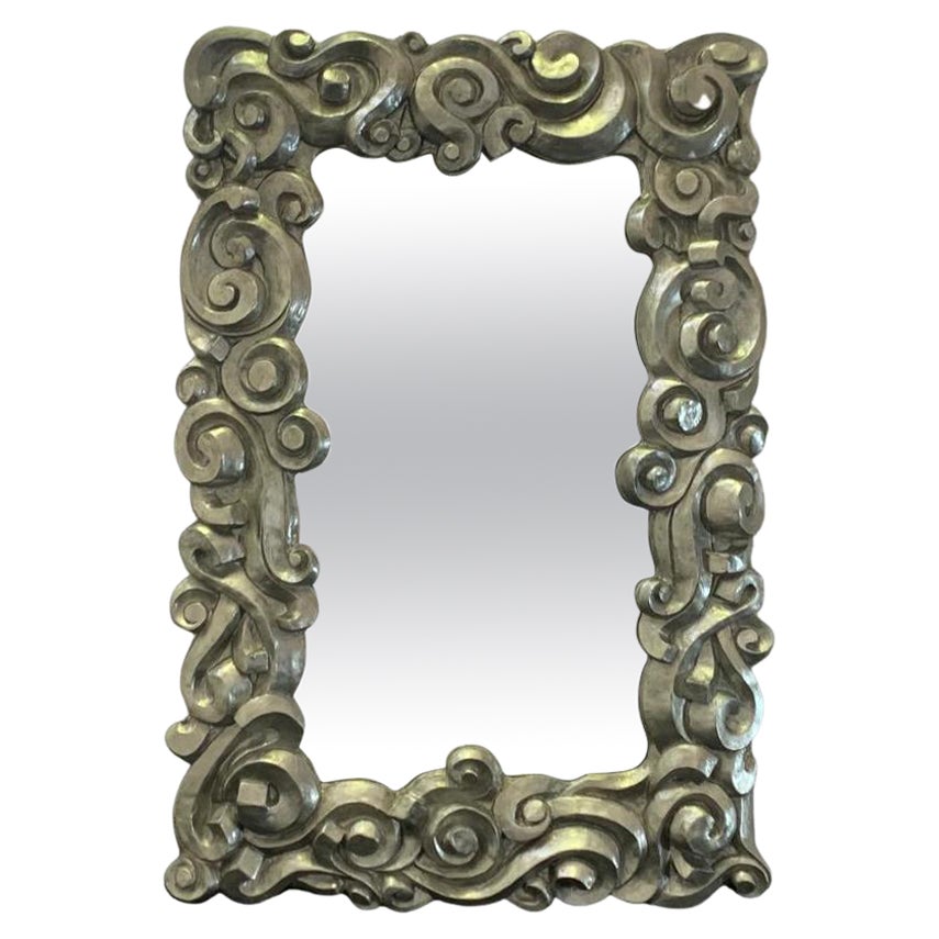 Modern Baroque Resin Mirror, 1990s For Sale