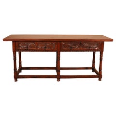 Used Spanish 17 Century Console With 6 Feet