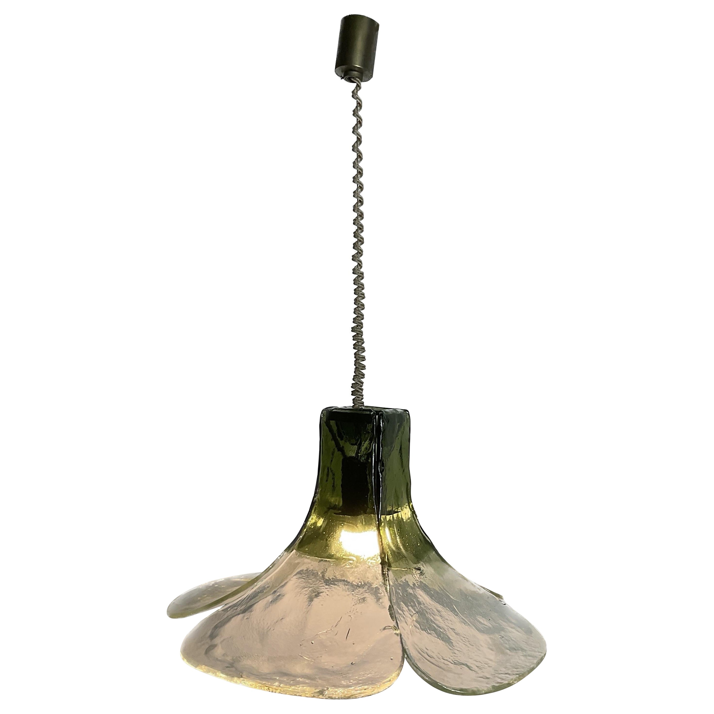 Murano glass pendant lamp by Carlo Nason, 60s For Sale