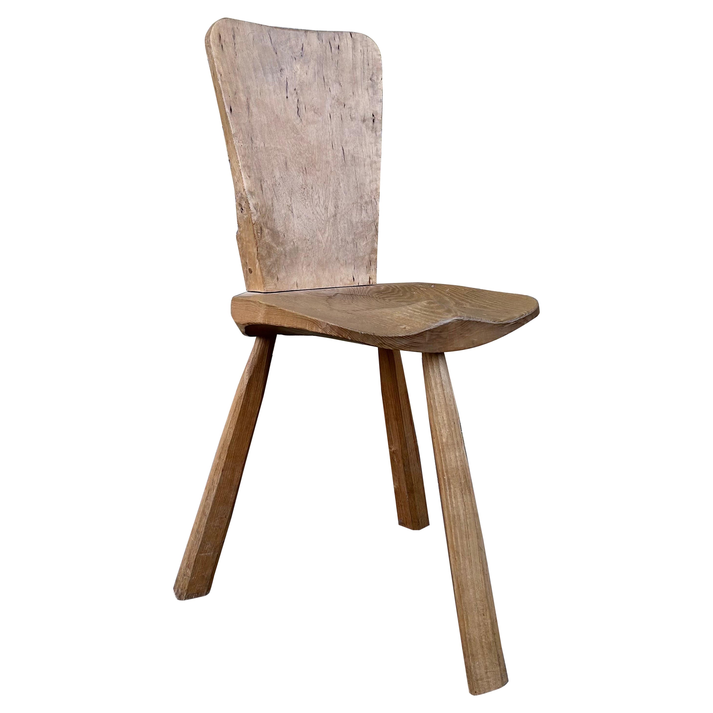 French Wabi Sabi brutalist side chair 1950’s For Sale