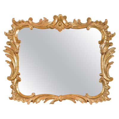 Large Rococo Pier Wall Mirror, 18th Century For Sale at 1stDibs