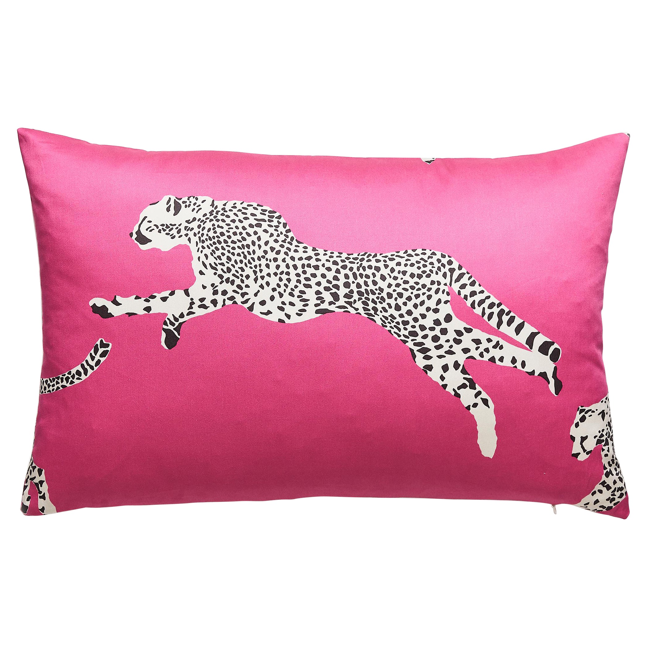 Leaping Cheetah Lumbar Pillow For Sale