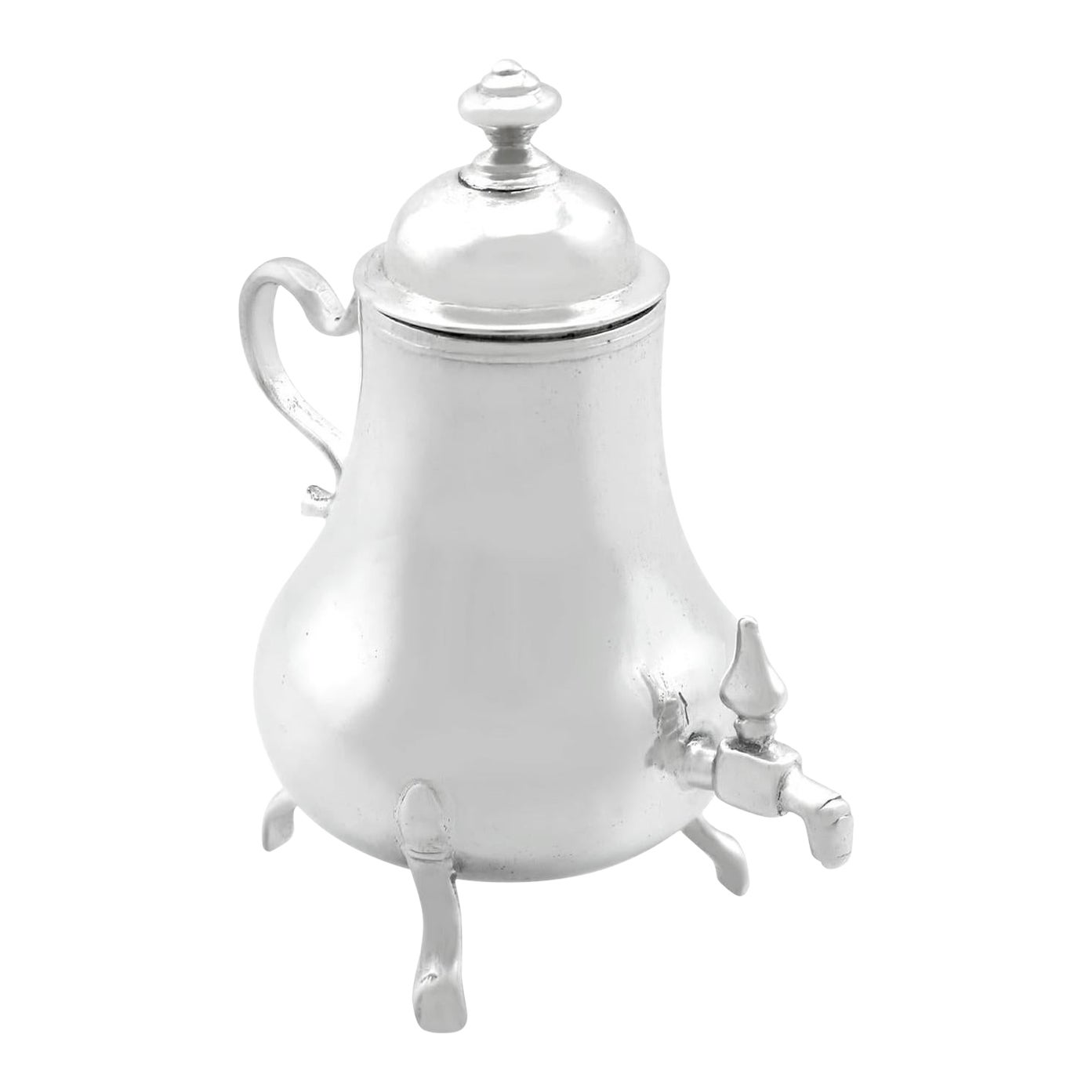 Dutch Silver Miniature Samovar/Coffee Urn - Antique 1722 For Sale