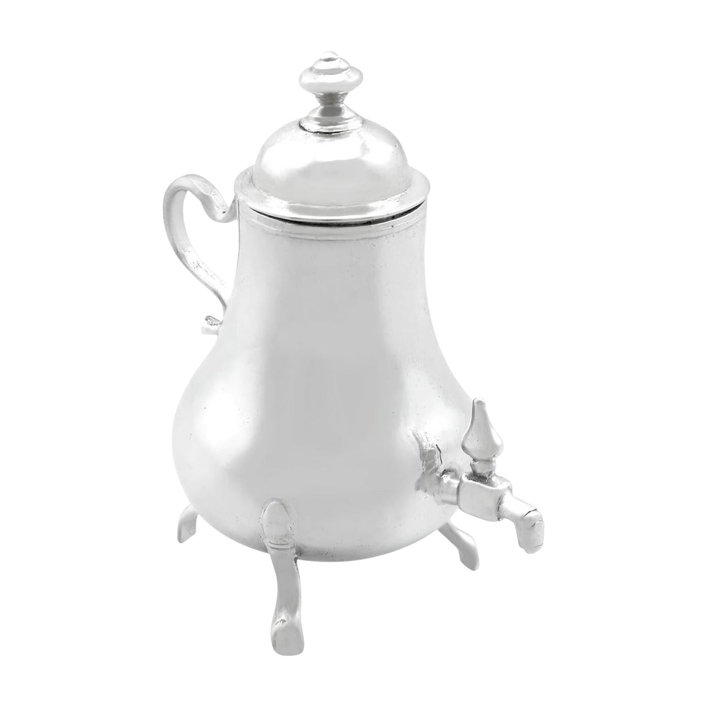 Dutch Silver Miniature Samovar/Coffee Urn - Antique 1722 For Sale