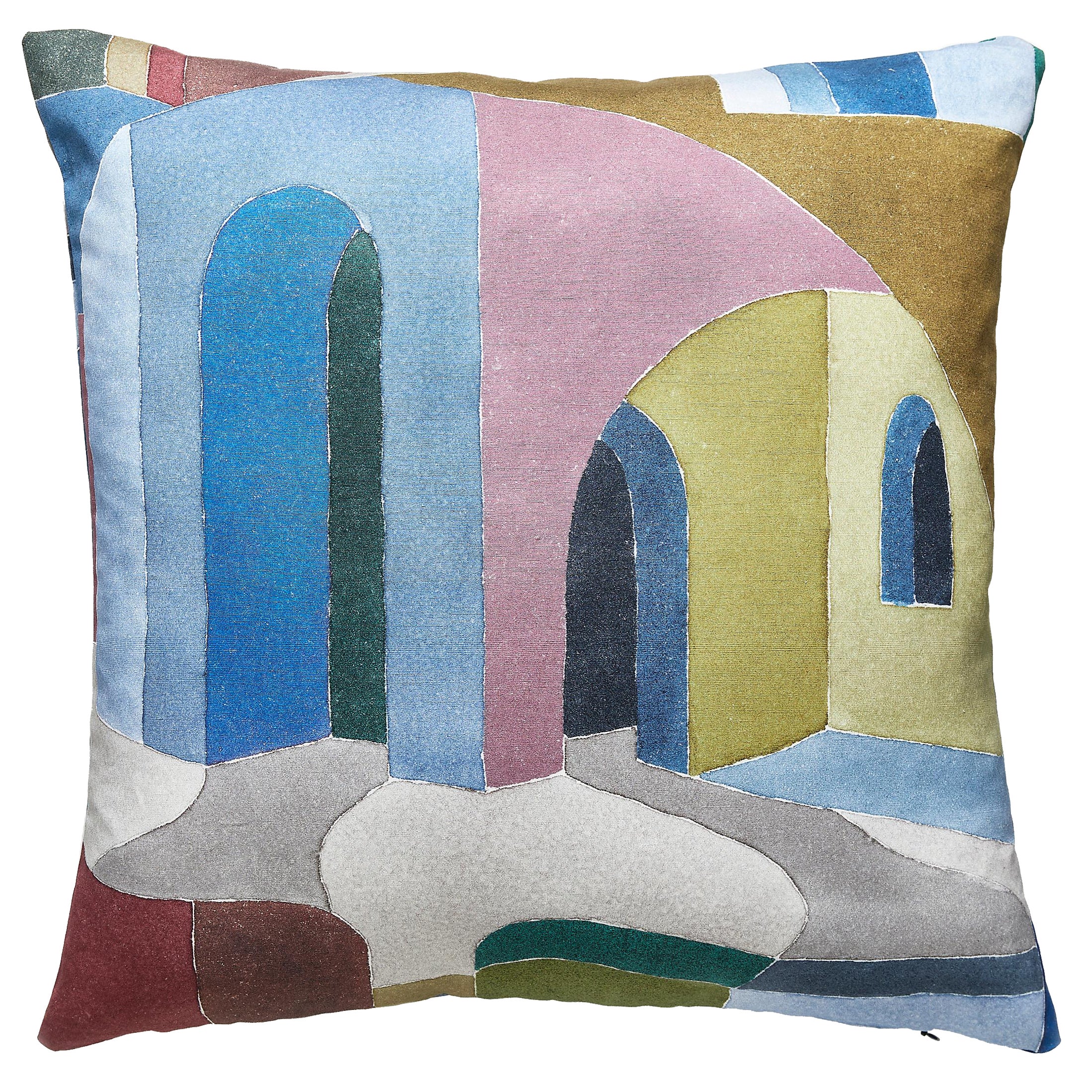 Riad Cotton Print Pillow For Sale