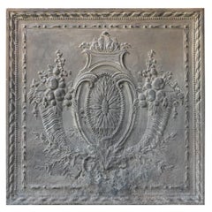 Plaque de cheminée Louis XV du 18ème siècle « Fruits of the Summer »