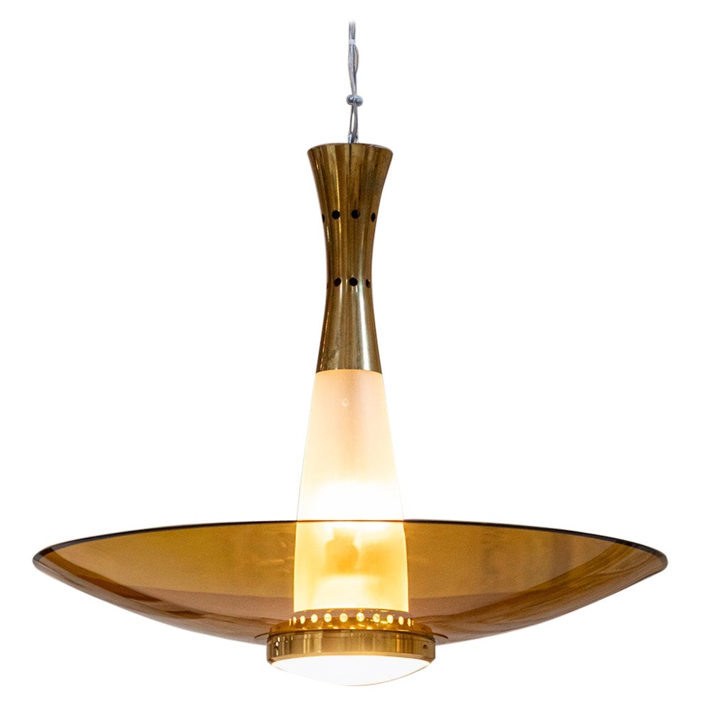 Midcentury ceiling light by Max Ingrand for Fontana Arte 