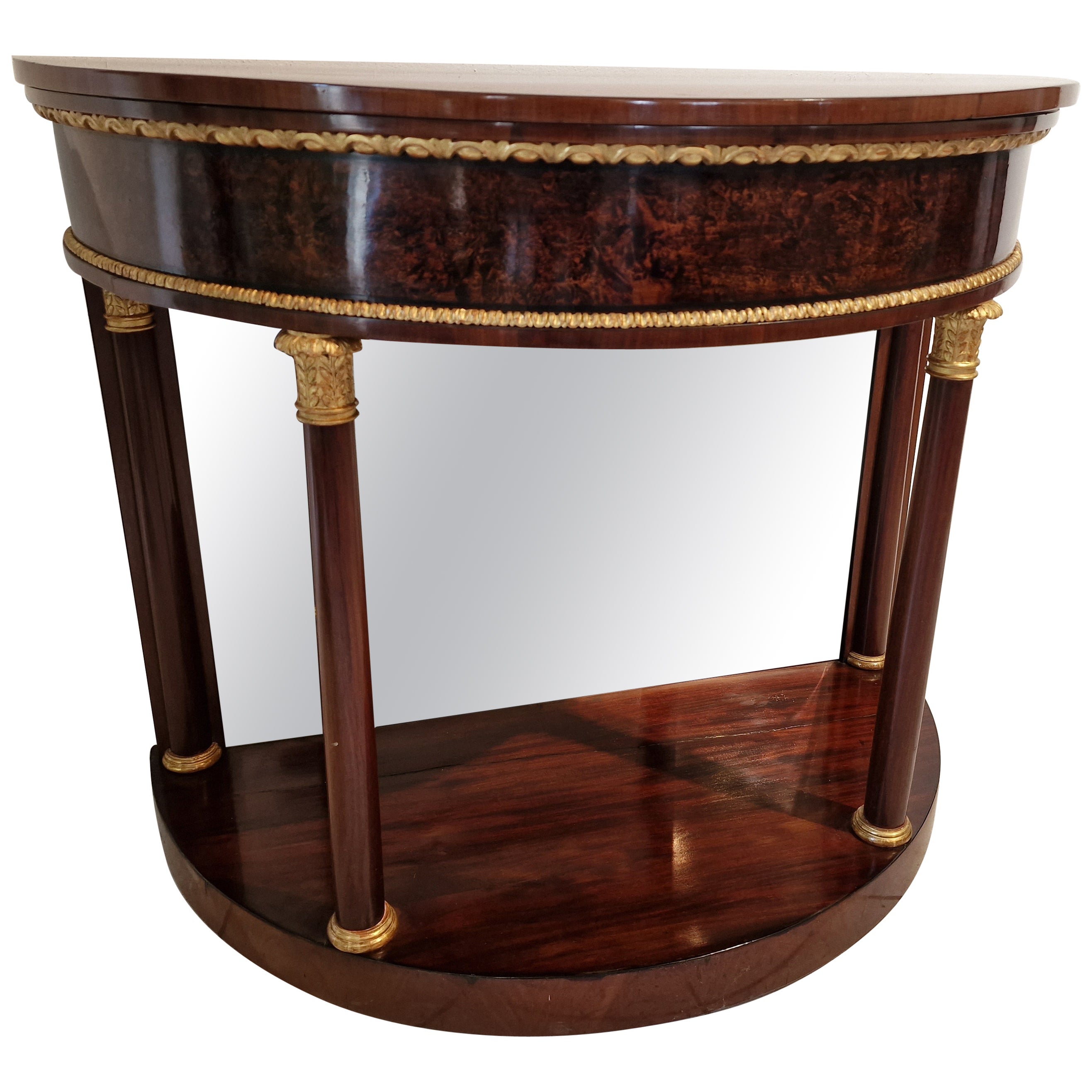 Fabulous Demi-Lune Console, Jardiniere, Mirror available, 1810, Empire, Austria