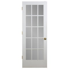 Retro 15 Lite White Wood French Door 80 x 30 Lever Hardware