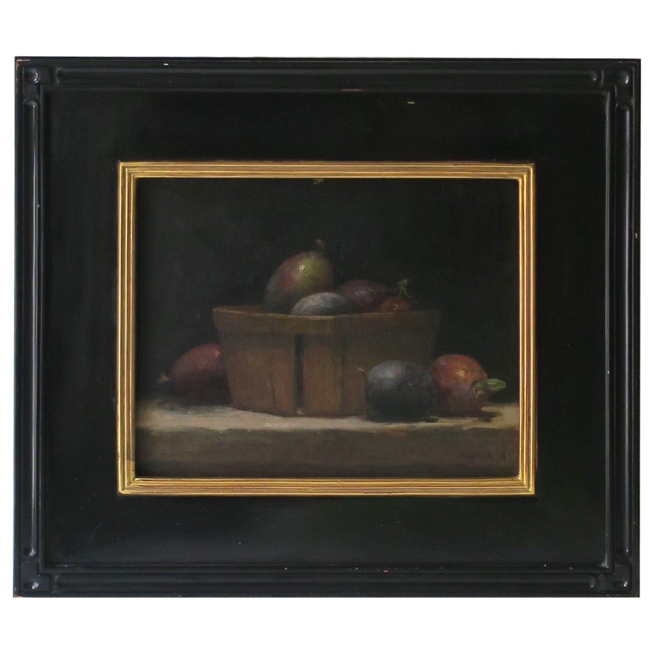 Still Life Italian Plums Oil Painting by Artist Dale Zinkowski  For Sale