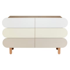 Minimalist Mid-Century Modern Dresser In Neutral Color