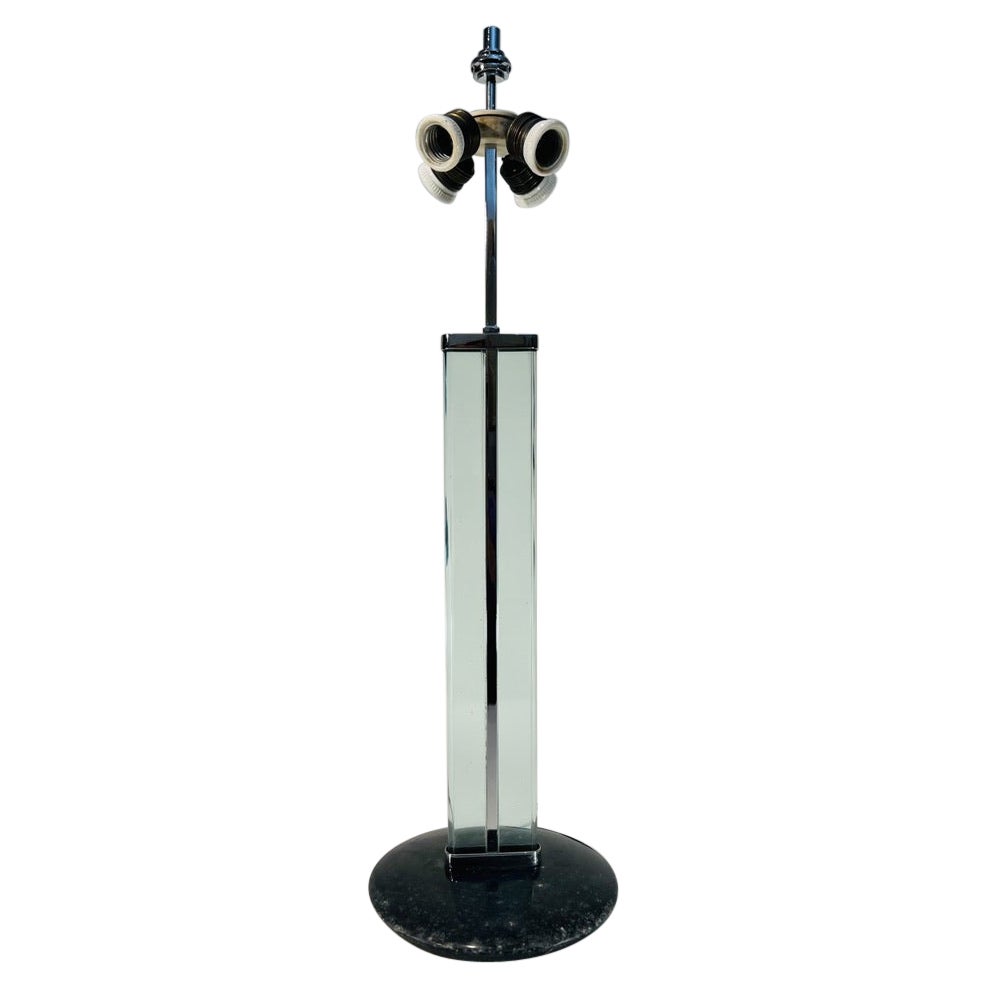 Dominici table lamp in glass, metal and marble.  For Sale