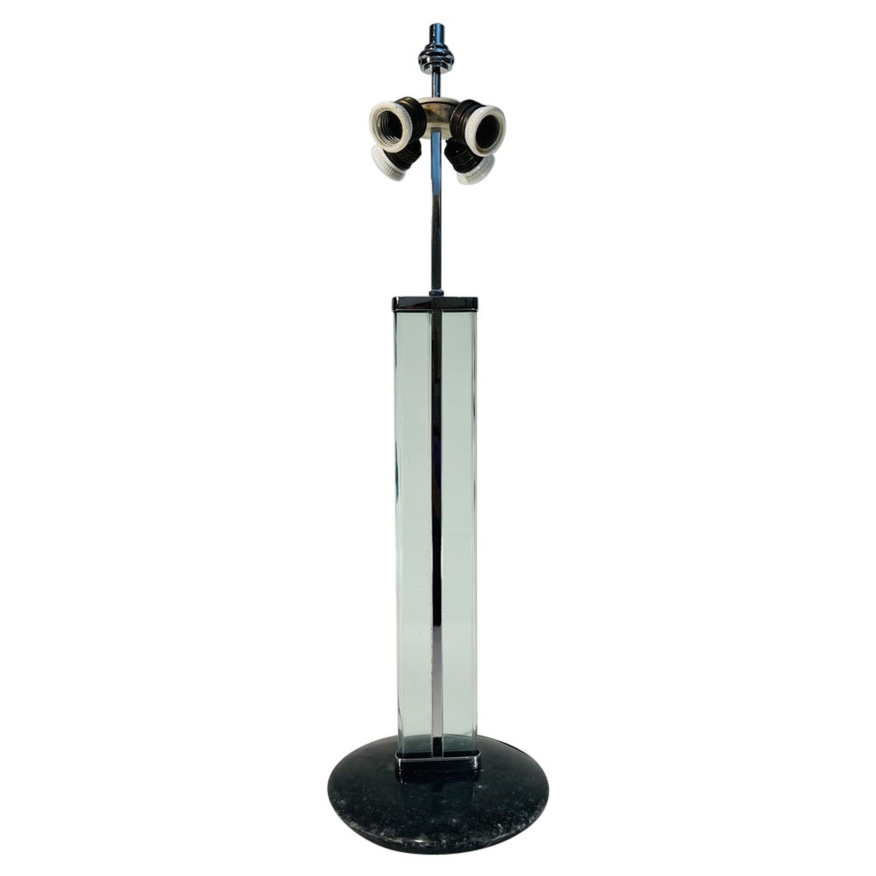Dominici table lamp in glass, metal and marble. For Sale