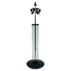 Dominici table lamp in glass, metal and marble. 