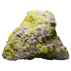 Sulfur auf Aragonit aus Agrigento, Sizilien, Italien
